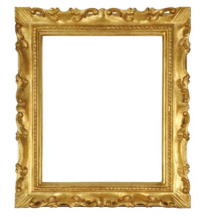 Mira Cornice in legno Cannes 35x100 cm - bianco e oro - Vetro standard