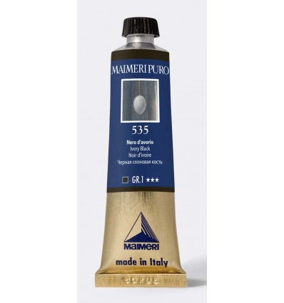 Colore ad olio purissimo Nero Avorio 40 ml Maimeri