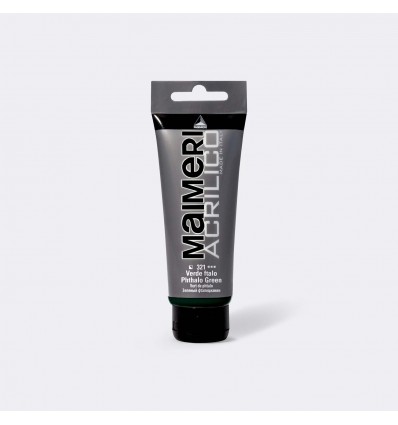 Colore acrilico satinato, 200 ml Verde ftalo MAIMERI