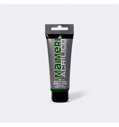 Colore acrilico satinato, 200 ml Verde perman. scuro MAIMERI