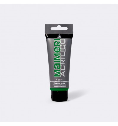 Colore acrilico satinato,200 ml Verde smeraldo Vero. MAIMERI