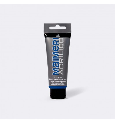 Colore acrilico satinato,200 ml Blu cobalto scu. im. MAIMERI