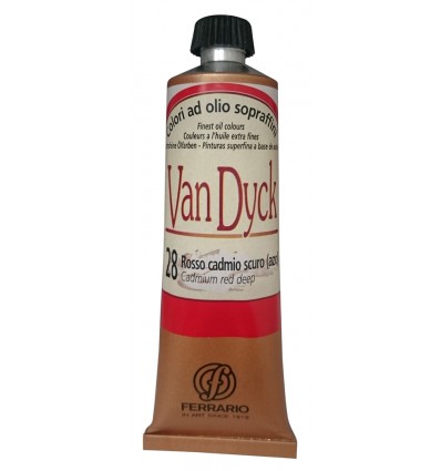 Colore ad olio sopraffino, 60 ml Rosso cadmio chia. FERRARIO