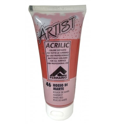 Colore acrilico serie ARTIST 100 ml satin Rosso cadmio chi.